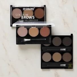 Trio de Sombras para Sobrancelhas Alta Pigmentação Sp Colors My Brows