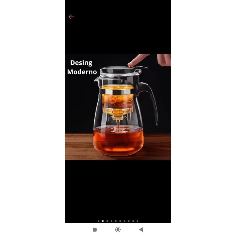 Bule Chaleira Com Infusor  Chá Jarra 900 Ml
