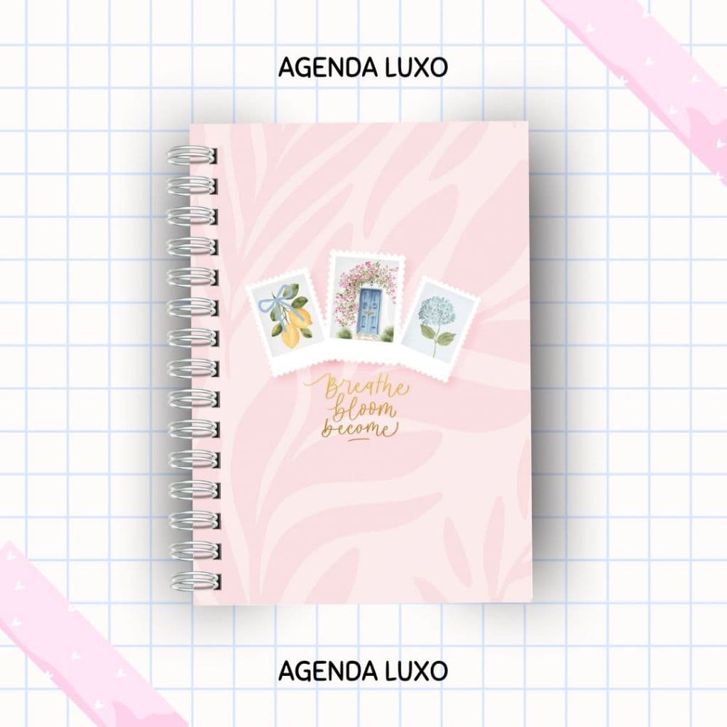 Agenda 2026 Diária  A5 Capa Dura Estampada Feminina para Organização Pessoal Super luxo e Meigo