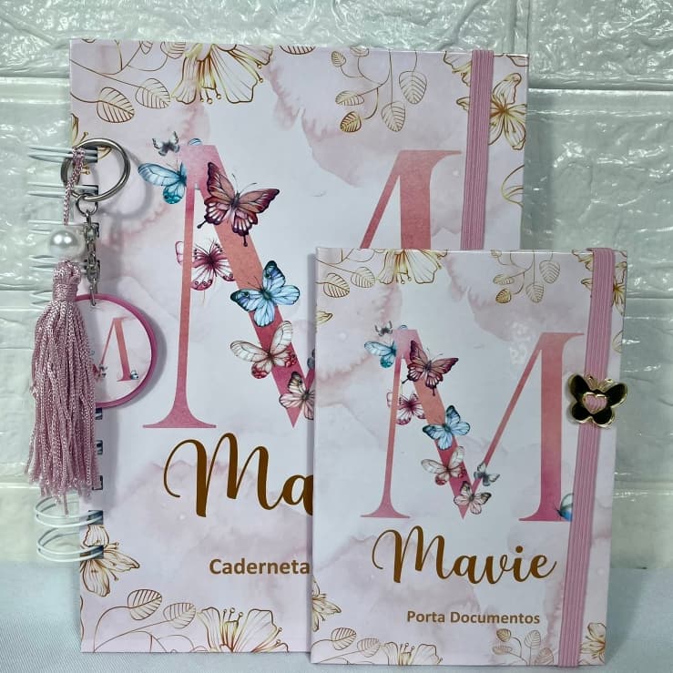 Caderneta de Vacinação Completa Personalizada com Porta Documentos