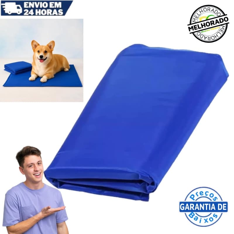 Tapete Gelado Refrescante Para Pet Cachorro Gato Grande