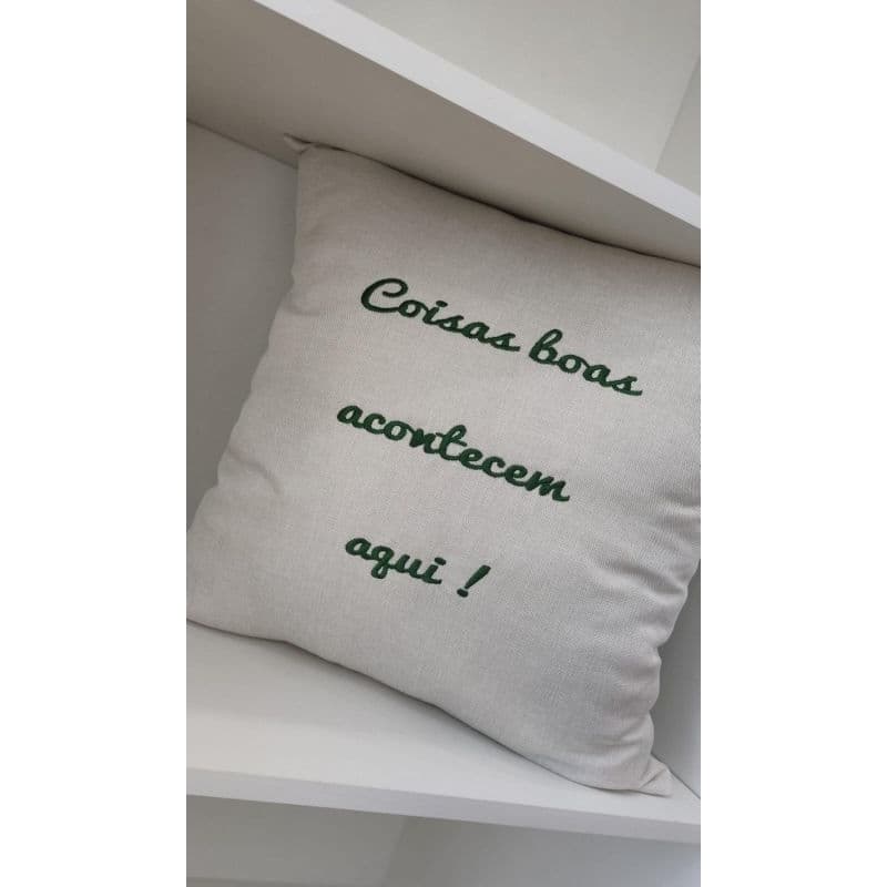 Almofada personalizada com frase