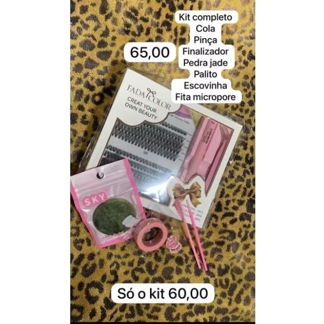 kit extensão de cilios em casa tufinho cilios tufinho extensão de cilios faça você mesma + cola fria não arde o olho