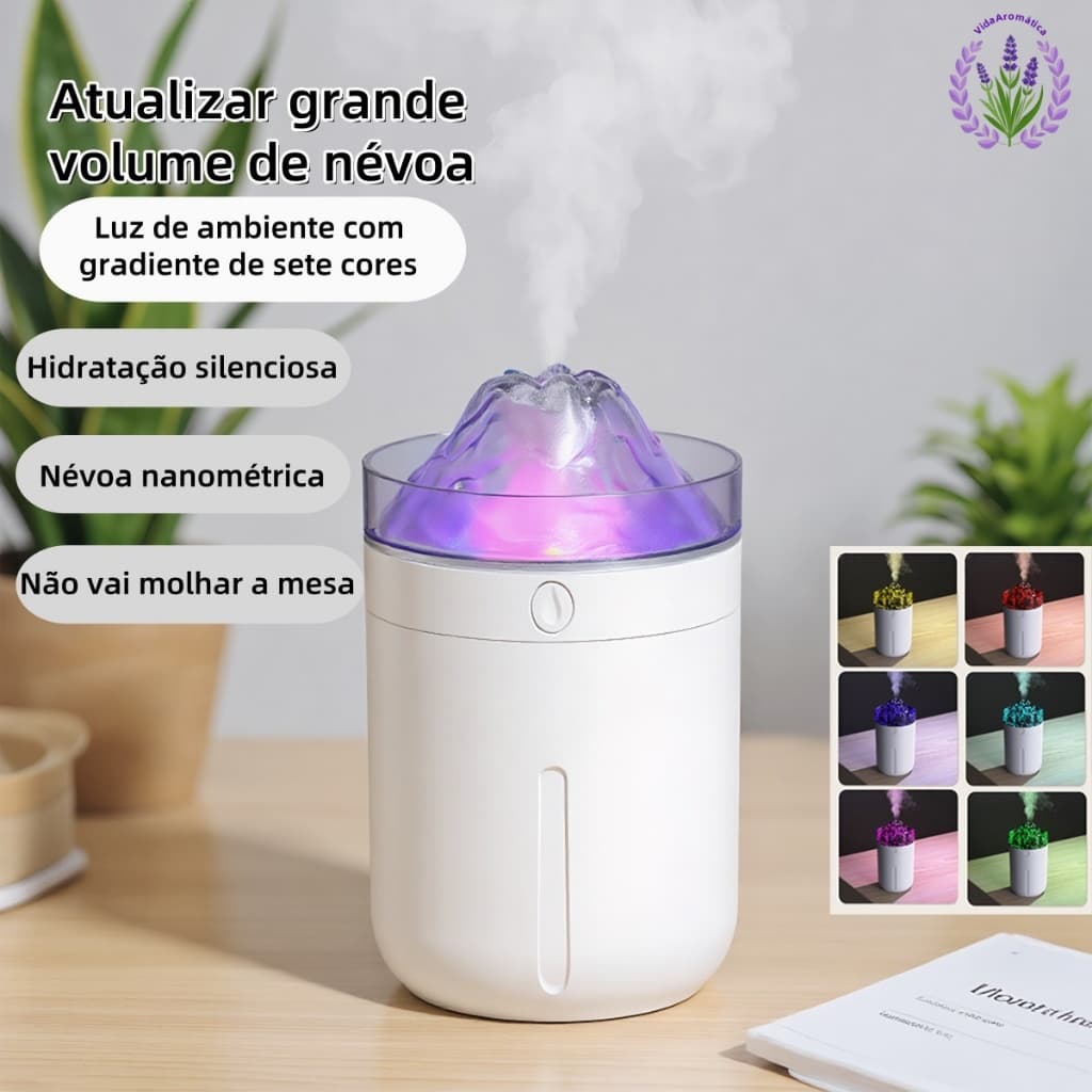 Umidificador De Ar E DifusorAromatizador Grande De Ambiente 330 mlPurificador De Ar Port¡til Usb