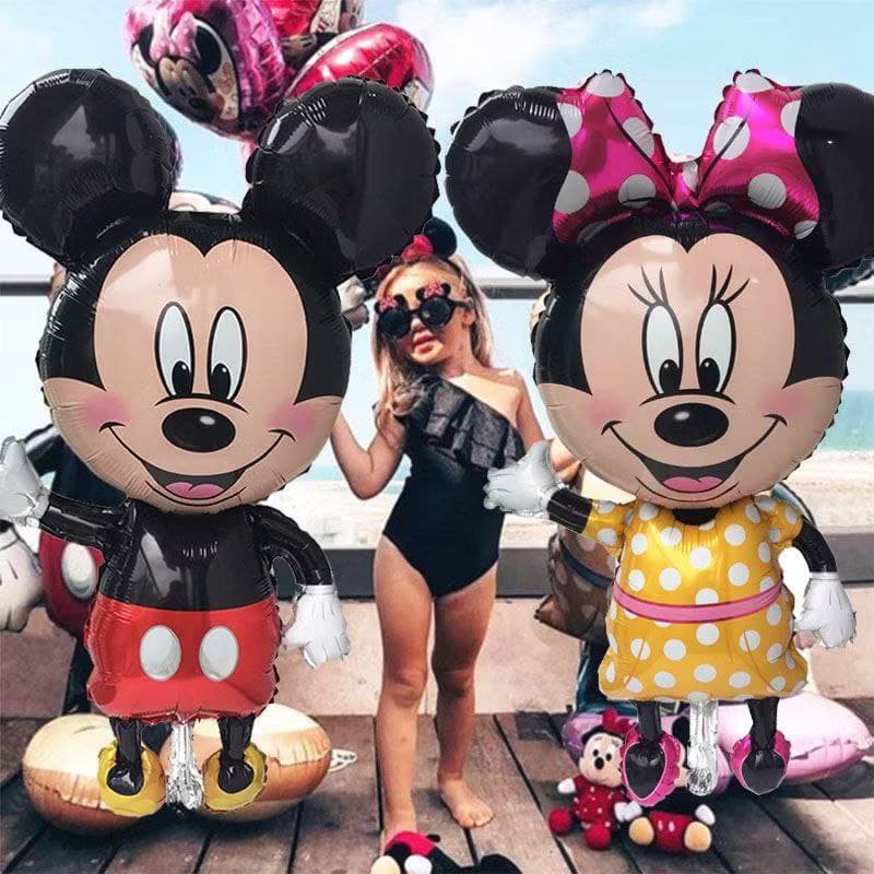 1pcs 63x114cm Gigante Mickey Minnie Mouse Balões Crianças Festa De Aniversário Decoração De Desenhos Animados tema minie
