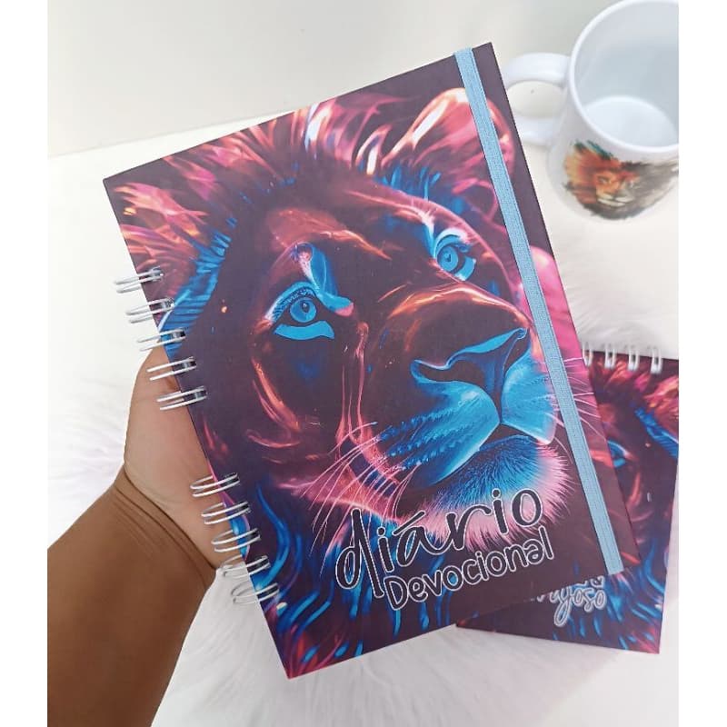 Caderno devocional/leão/estudo bíblico
