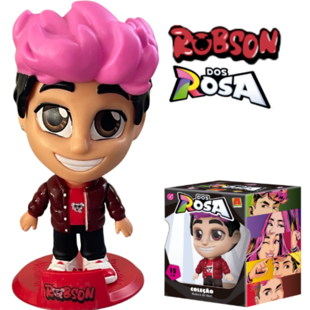 Boneco Tropa dos Rosa Robson Vinil 15cm Original Algazarra