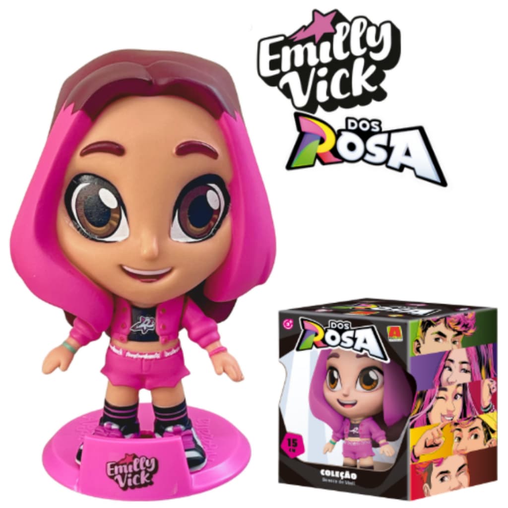 Bonecos Tropa Dos Rosa Emilly Vick 15cm Vinil Original Algazarra