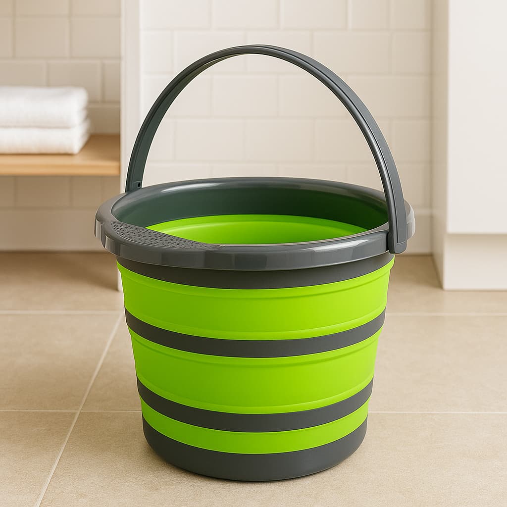 Balde Silicone Dobrável Retrátil Multiuso Super Prático Reforçado Pequeno/Médio/Grande 23 Litros