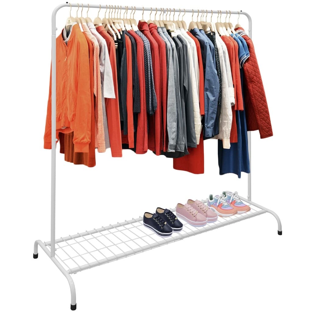 Arara Cabideiro de Roupas Com Sapateira Branco Para Loja Quarto Closet