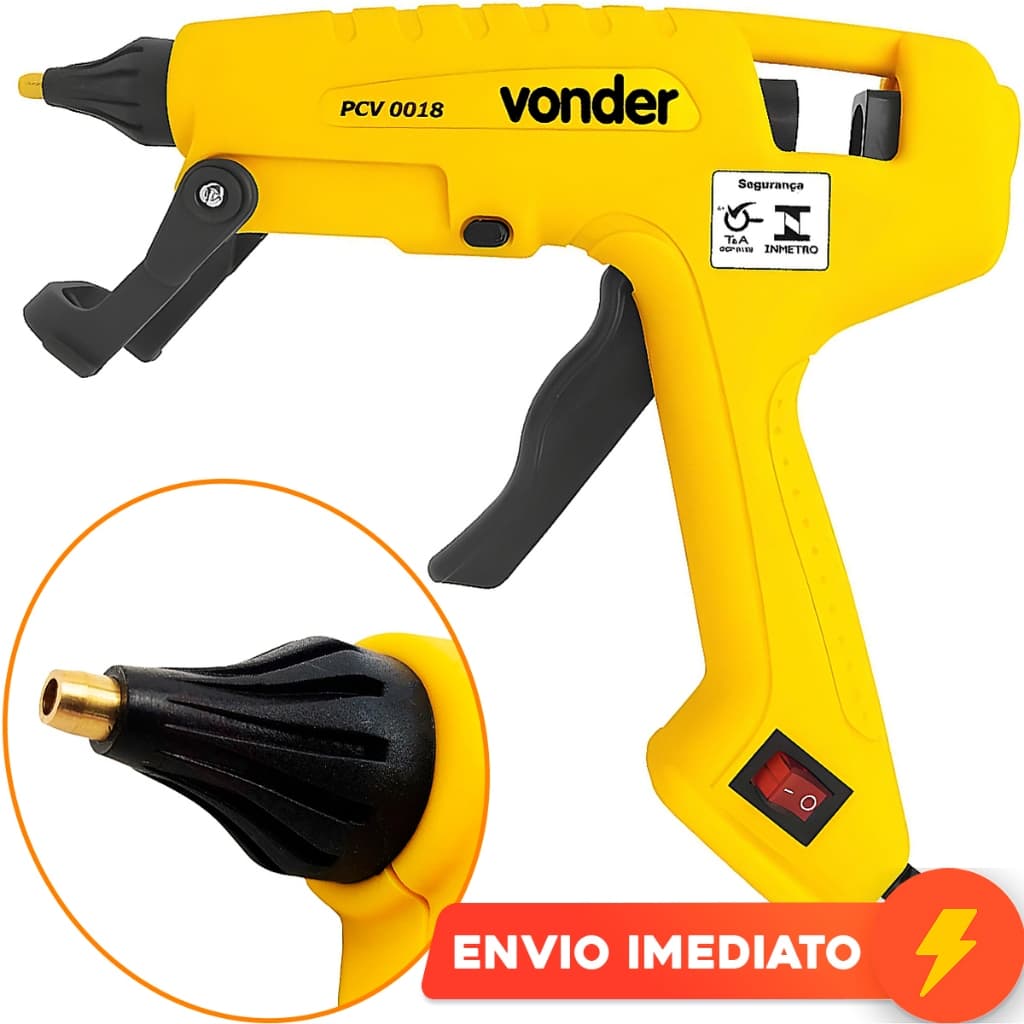 Pistola de Cola Quente 100W PCV0018 Vonder Profissional Bivolt Bastão 12mm