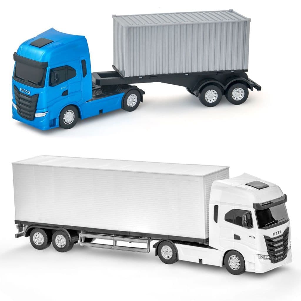 Brinquedo Carreta Iveco Baú S-WAY Caminhão Grande Container