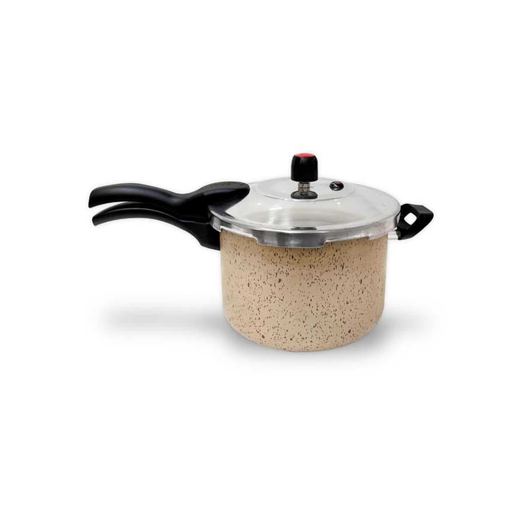 Panela de Pressão Com Tefal Alegrete 4,5 Litros Antiaderente Cores Bege / Cinza / Vermelho