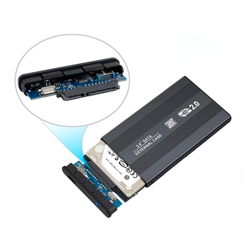 HD Externo 500GB Preto – Armazenamento Portátil e Versátil