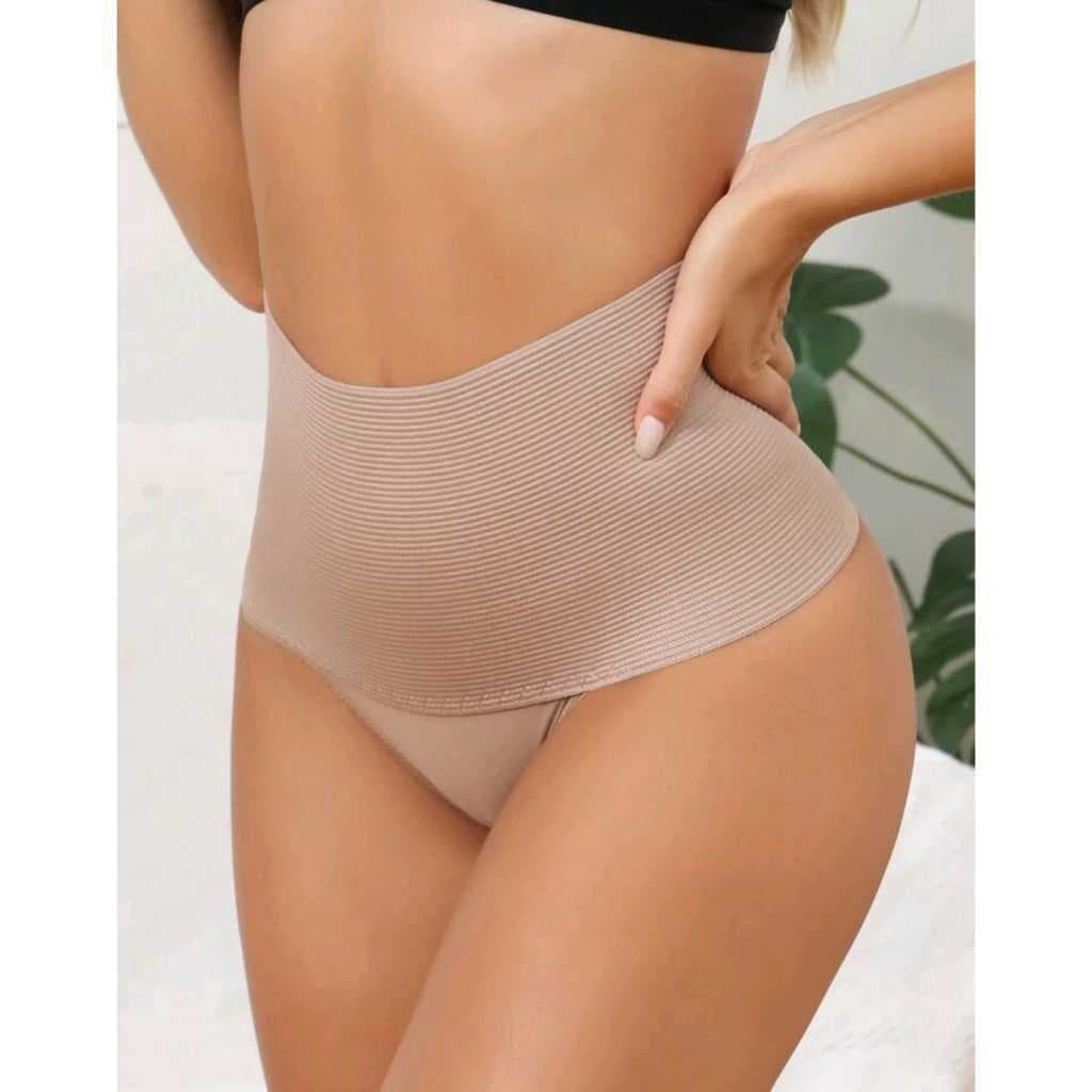 Promoção Calcinha Cinta Elástica Seca Barriga Modela Alta Compressão Cós Alto Modela Bumbum Cintura