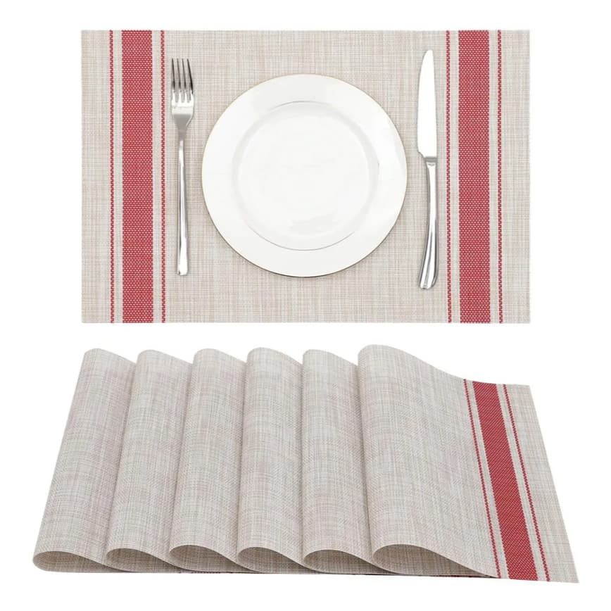 Kit Jogo Americano Retangular Para Mesa Posta Descanso de Prato Jantar Sousplast 30x45cm