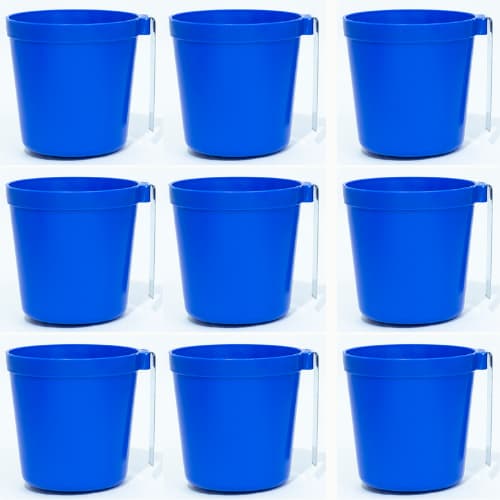 8 Canecas / Canecos azul para Galo (bebedouro e comedouro)