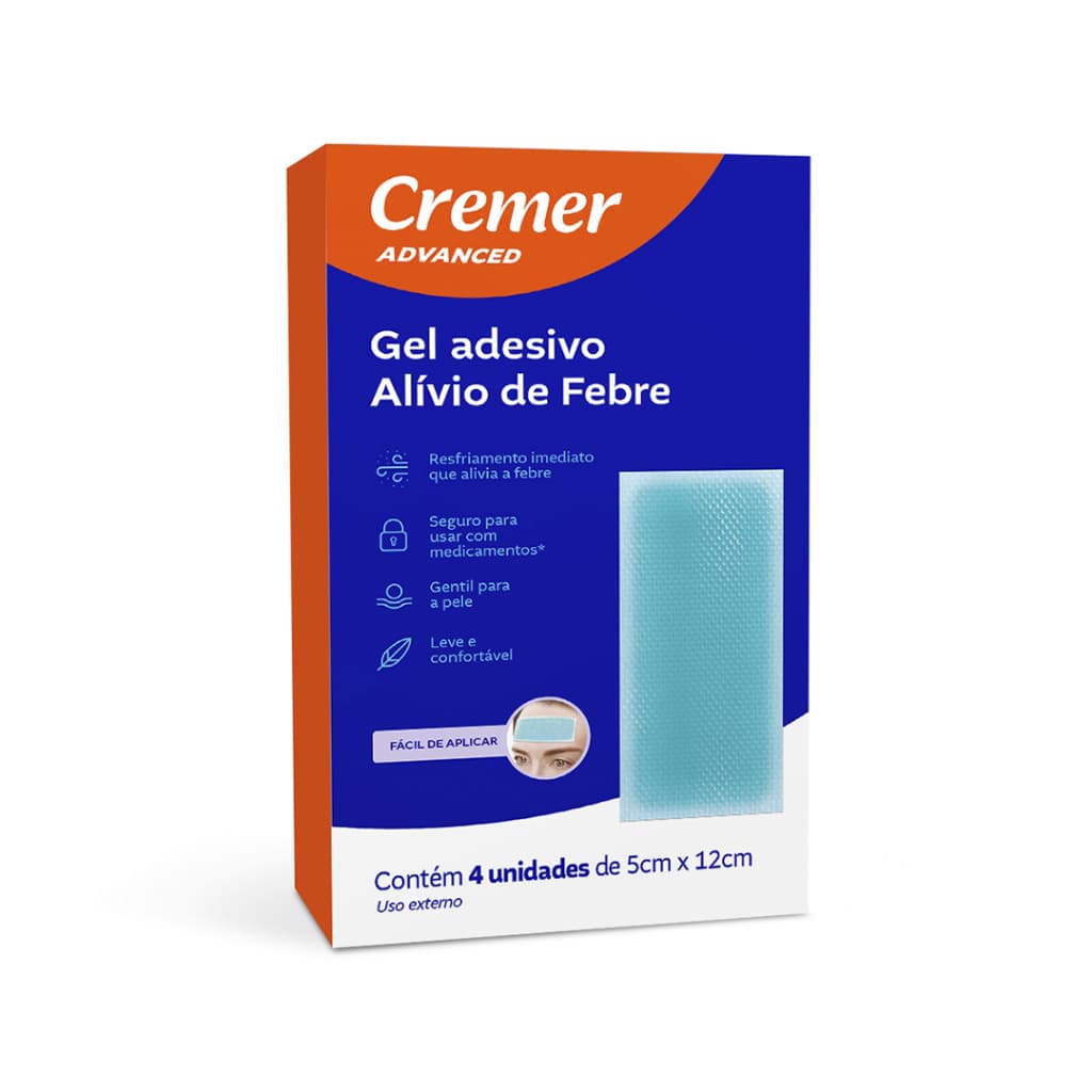 Gel Adesivo Alivio De Febre 4 Unidades Cremer