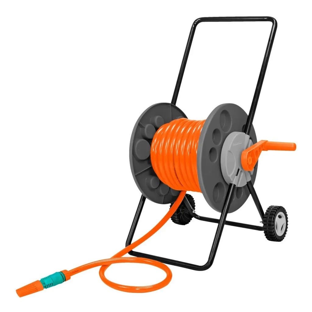 Enrolador de Mangueira de Chão Tramontina 78595000 com Rodas 55m 1/2" JS