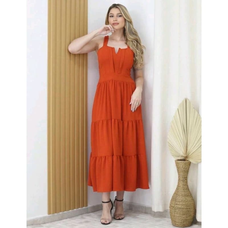 Vestido longo com bojo duna lastex V058