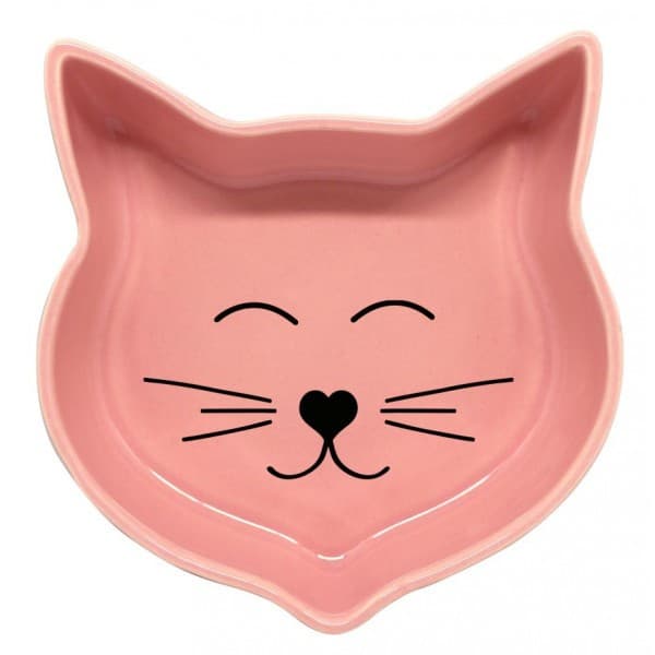 Tigela Comedouro Pet Cerâmica Gatinho Premium