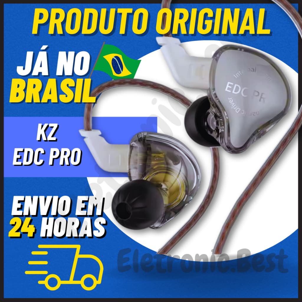 KZ EDC PRO FONE DE OUVIDO INTRA AURICULAR PARA JOGOS PROFISSIONAL HIFI