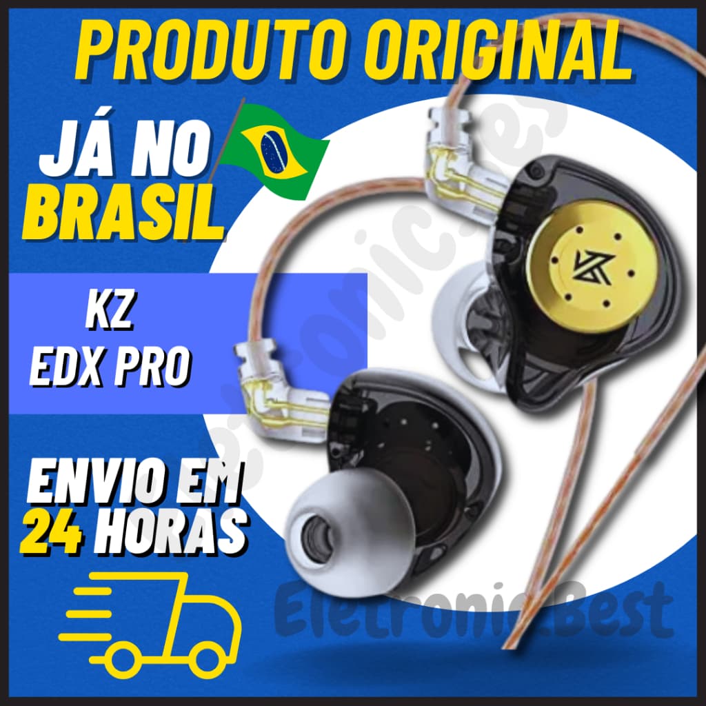 KZ EDX PRO FONE DE OUVIDO INTRA AURICULAR PARA JOGOS PROFISSIONAL HIFI