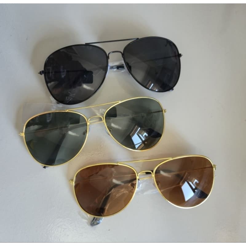 Óculos De Sol Aviador Clássico Unissex Lente De Cristal UV400