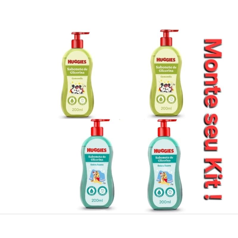 Kit Sabonete Huggies  Extra Suave/ Camomila 4 UNIDADES