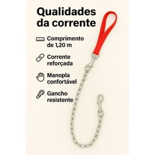 CORRENTE GUIA PARA CACHORRO/ corrente super resistente para diversos tamanhs de pet
