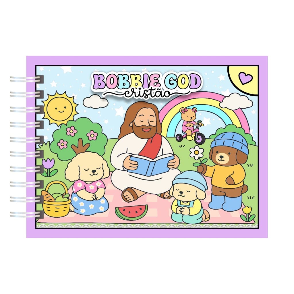 Livro de Colorir Cristão 50 Folhas Jesus Capa Dura Coloring Book Caderno Desenho