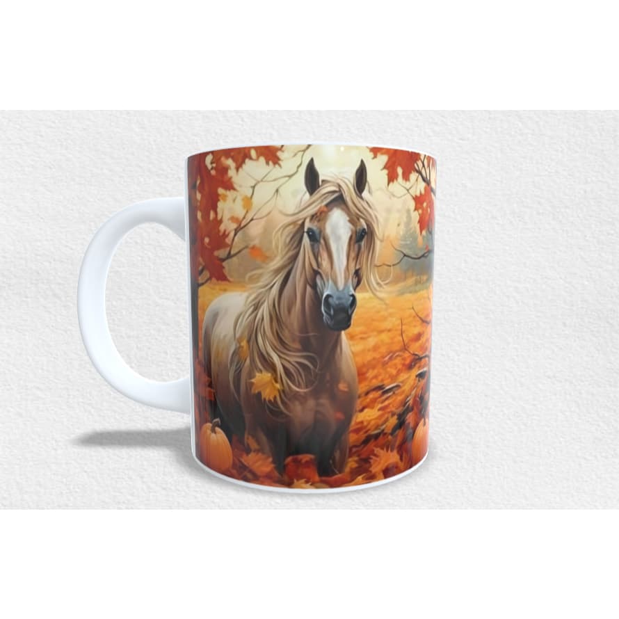 Caneca Personalizada Cavalo Marrom Porcelana 350 ml