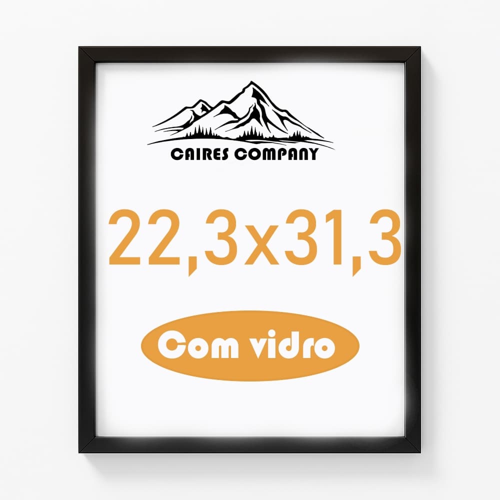 Moldura Quadro Quebra Cabeça 500 Peças 22,3x31,3 Cm C/ Vidro