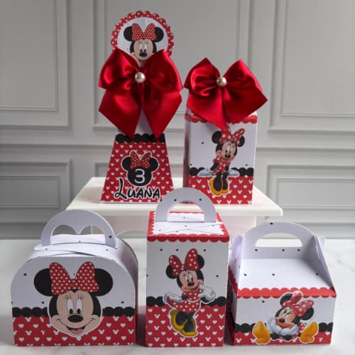 (pegue e monte) personalizado minnie vermelha lembrancinhas festa kit personalizados minnie