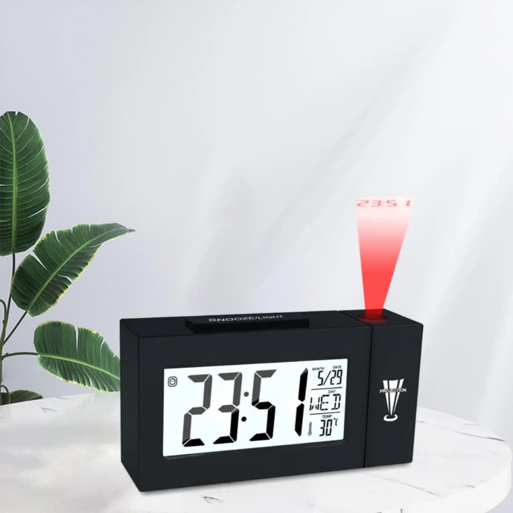 Relógio Digital Mesa Projetor Despertador Temperatura