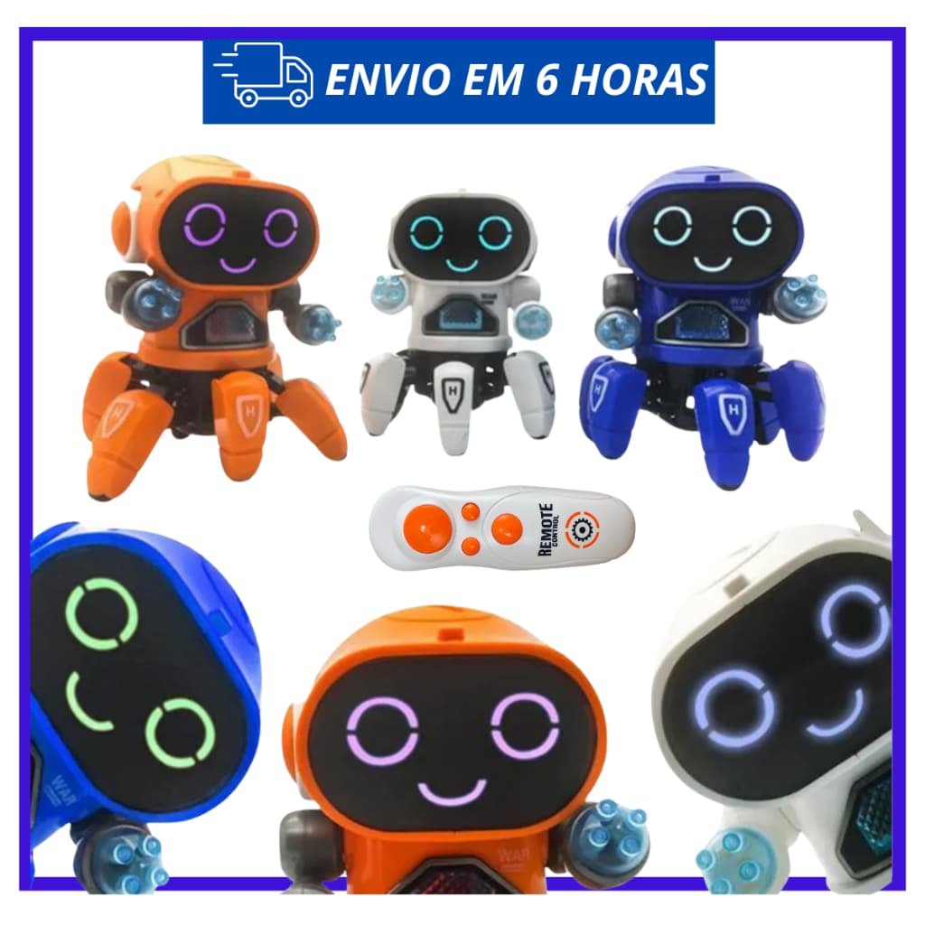 Robô Futurista para Crianças – Controle Remoto e Efeitos Luminosos