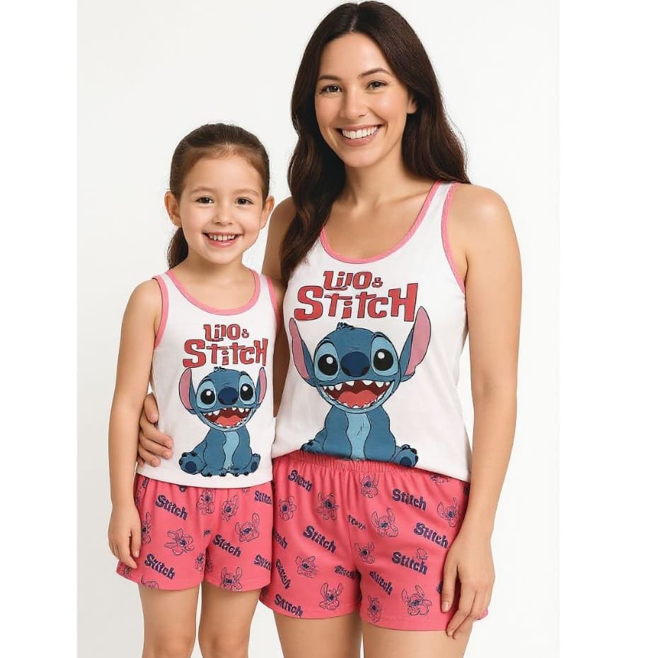Kit pijama mae e filha conjunto tal mae tal filha regata  verao short doll baby doll mae e filha