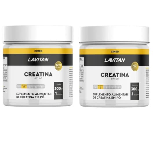 Kit 02 Creatina 300g Lanitan Super Formula Cimed em pó