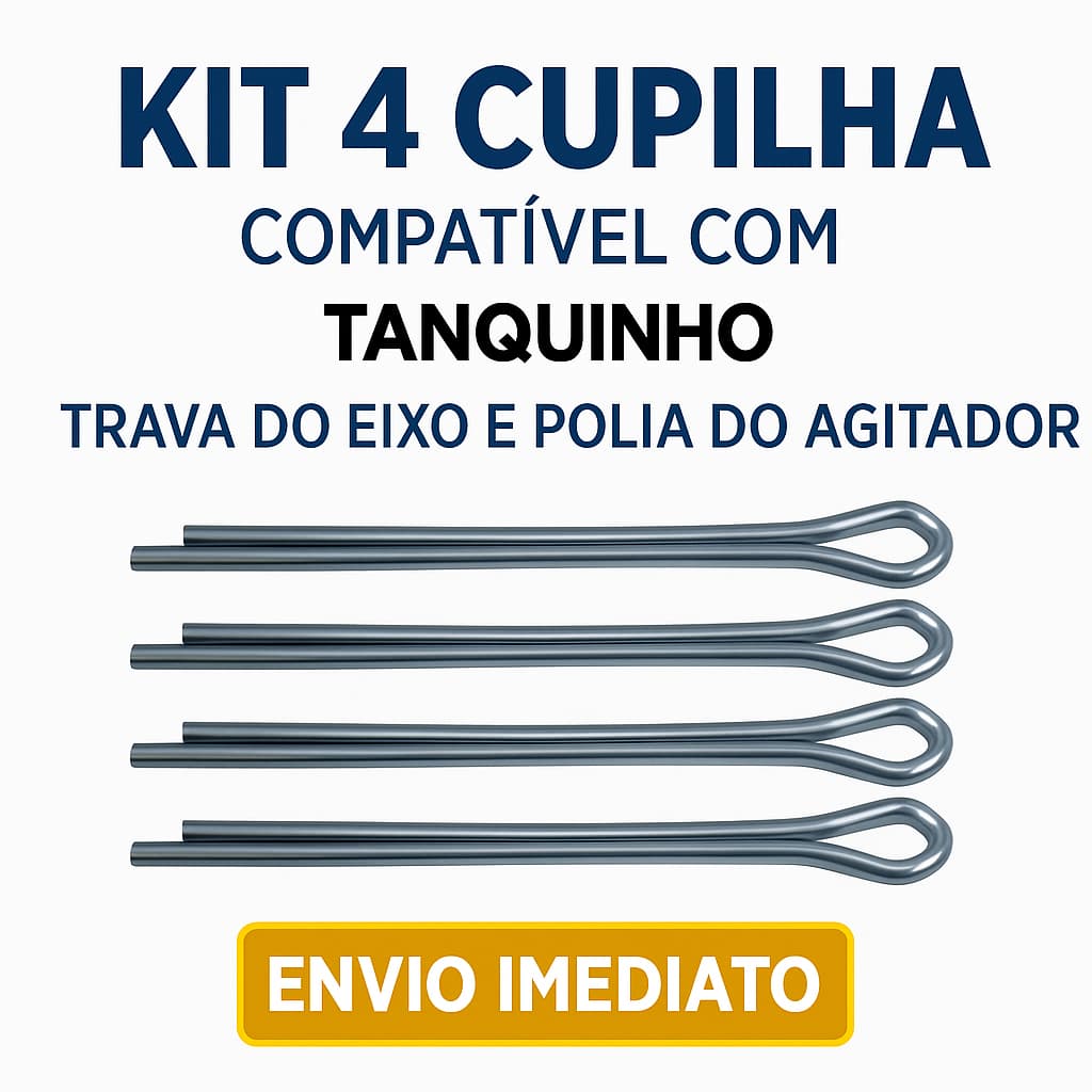 Kit 4 Cupilha Trava Do Eixo Da Polia Do Agitador Tanquinho