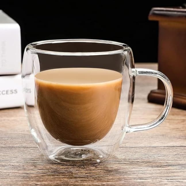 Xícaras para Café Dupla Parede de Vidro 110ml