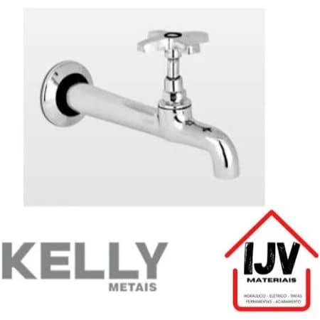 TORNEIRA PAREDE COZINHA 18CM 1158 C-25 LET COM BUCHA - KELLY