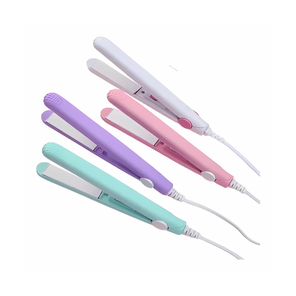 Mini Chapinha Prancha Alisadora Cabelo Bolsa Portátil Bivolt - Cores Sortidas