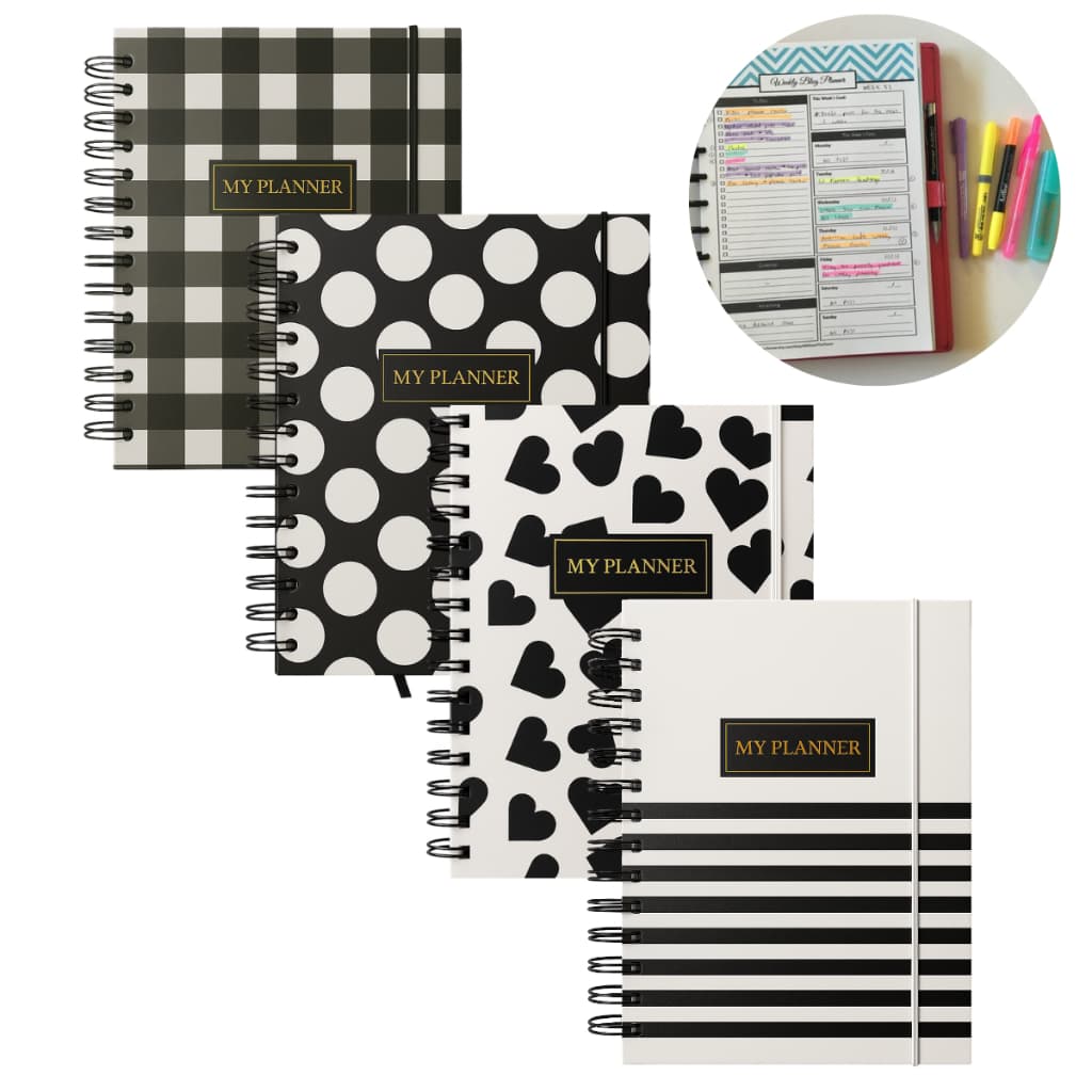 Planner Agenda Caderno De Capa Dura Planejamento Diária Semanal Mensal Financeiro