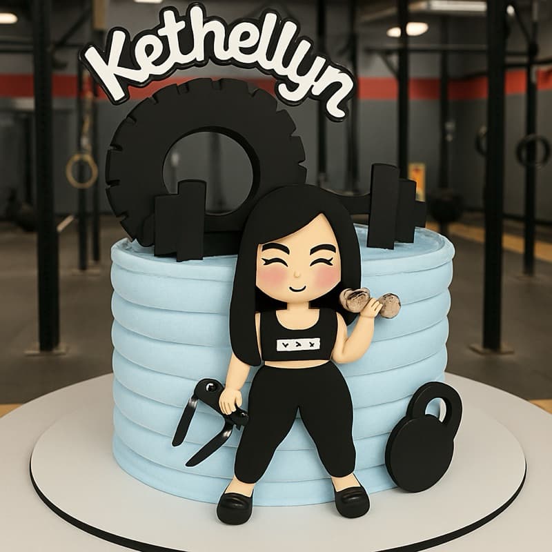 Topo/Topper de Bolo Personalizado - Tema Crossfit para Festas/Aniversários/Eventos
