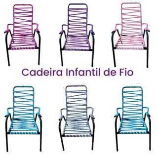 Cadeira de Área Infantil de Fio Duplo Resistente Criança Varanda Piscina
