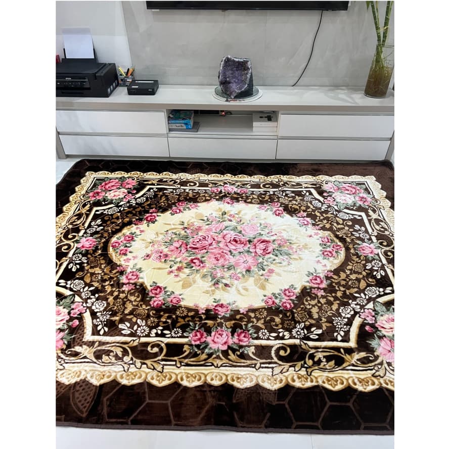 Tapete GRANDE Floral 200cm X 230cm Antiderrapante Para Quartos, Sala.BOA QUALIDADE!!!