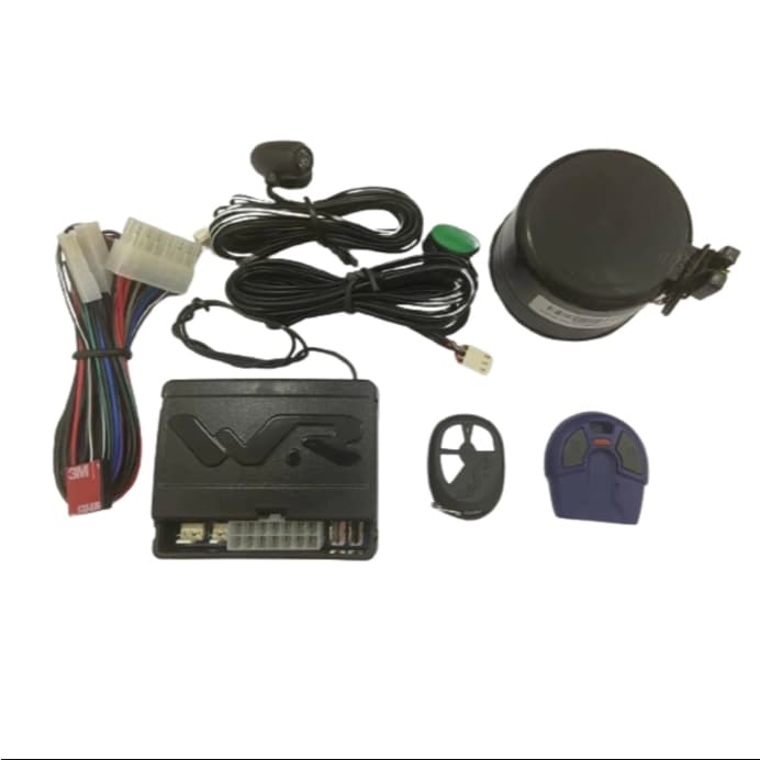 Alarme Veicular Wr Com Controle Cabeça Fiat Azul + Controle