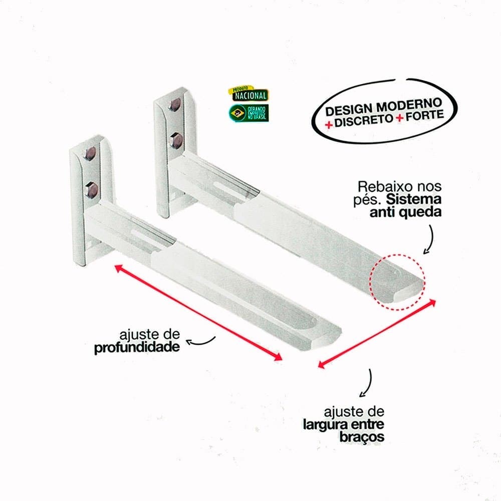 Suporte Fixo Universal Para Microondas C/ Braço Telescópico Primetech