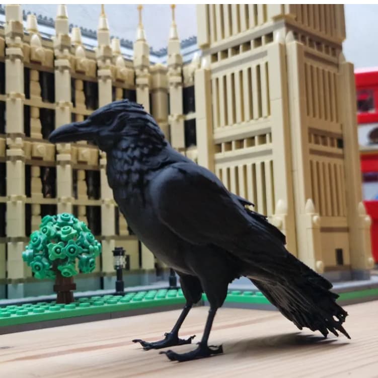 Corvo 3D Decorativo - Peça Decorativa p/ Casas, Mesas, Prateleiras, Presentes, etc