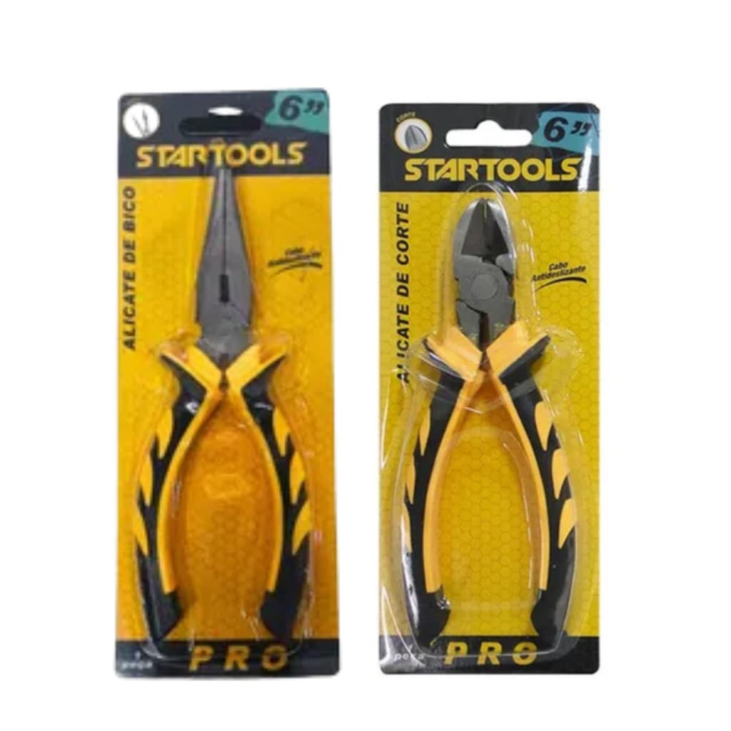 Alicate de bico e alicate de corte startools 6 Polegadas Cabo Antidelizante Pvc Multiuso